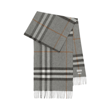Buy Burberry Check Cashmere Scarf 'Grey' - 8077881 | GOAT