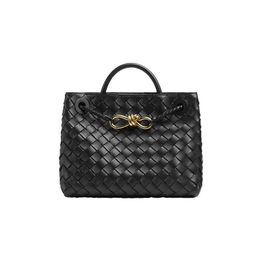 Bottega Veneta Lambskin Andiamo Small Hand Bag 'Black'
