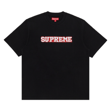 Buy Supreme Satin Appliqué Short-Sleeve Top 'Black