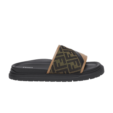 FENDI メンズ サンダル 7X1674 AF5T F1OOF Buy Fendi Diagonal Slides 'FF Jacquard - Brown' - 7X1674