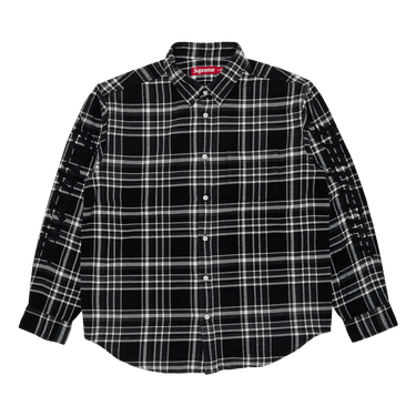 Buy Supreme Old English Plaid Flannel Shirt 'Black