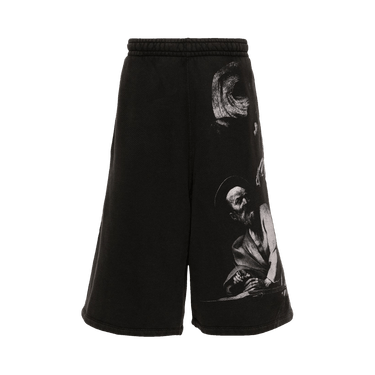 Off-White S. Matthew Cotton Track Shorts 'Black'