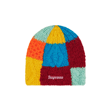 Supreme-Block-Knit-Beanie-Tan.