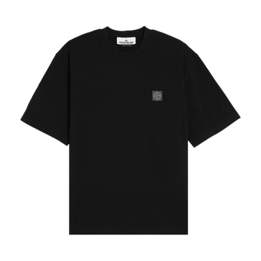 Buy Stone Island Compass Patch Logo Combed T-Shirt 'Black
