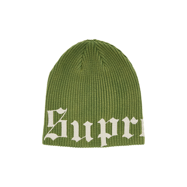 Buy Supreme Old English Printed Beanie 'Green' - SS25BN13