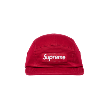 帽子 Supreme Washed Chino Twill Camp Cap Red Supreme Washed Chino Twill Camp Cap (SS21) - $48