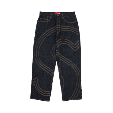 Buy Supreme S Logo Rigid Baggy Jean 'Rigid Indigo' - SS25P44