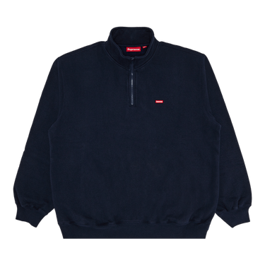 Buy Supreme Small Box Half Zip Pullover 'Navy' - SS25SW6 NAVY | GOAT