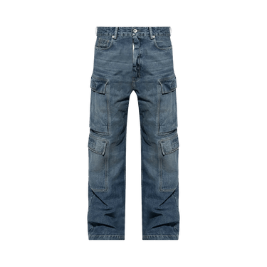 Rick Owens DRKSHDW Double Cargo Jeans 'Washed Indigo'