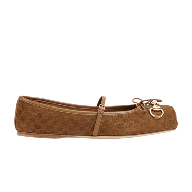 Gucci Wmns Horsebit Ballet Flat 'Brown'