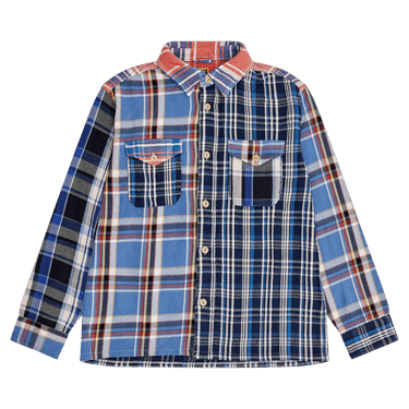 Human Made Crazy Check Long-Sleeve Shirt 'Blue'