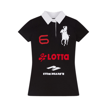 Buy Mowalola ATL Polo 'Black' - 05083 2SS2404MAPB BLAC | GOAT