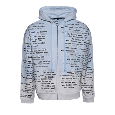 Who Decides War Scripture Zipper Hoodie 'Sky'