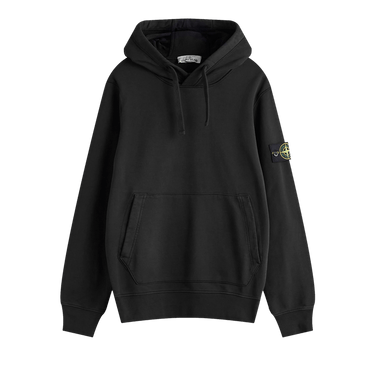 Stone Island Fleece Garment Dyed Hoodie 'Black'