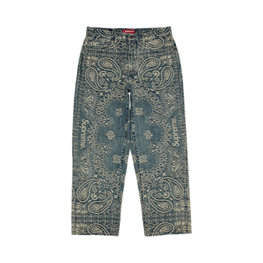 Buy Supreme Bandana Jacquard Baggy Jean 'Blue' - SS25P12
