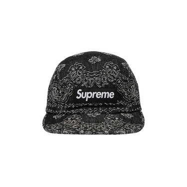 ほぼ未使用 Supreme Bandana Camp Cap ブラック 21ss Supreme Bandana Camp Cap Black - SS21 - US
