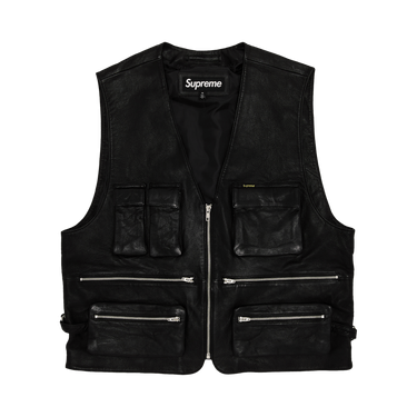 Buy Supreme Leather Cargo Vest 'Black' - SS25J82 BLACK | GOAT