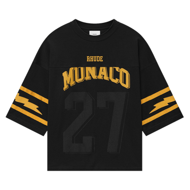 Rhude Monaco Football Jersey 'Vintage Black/Yellow'