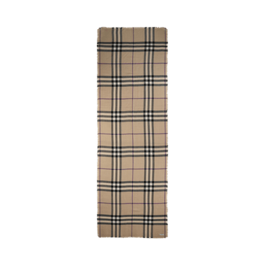 Burberry Large Check Gauze Scarf 'Sand/Lichen'