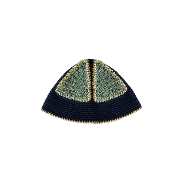 Buy Nicholas Daley Hand Crocheted Bucket Hat 'Navy/Mint' - ND SS25