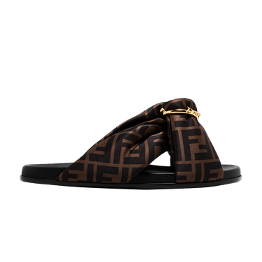 FENDI｜SLIPPERS (8X8645 AE7S F0R7V) Buy Fendi Wmns Feel FF Satin Slide 'Brown' - 8X8645 AE7S