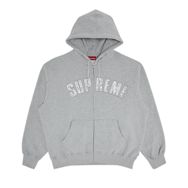 【Supreme】Big Logo Zip Up Hooded Sweatshirt★Ash Grey★25SS Supreme Big Logo Zip Up Hooded Sweatshirt (SS25) - $168