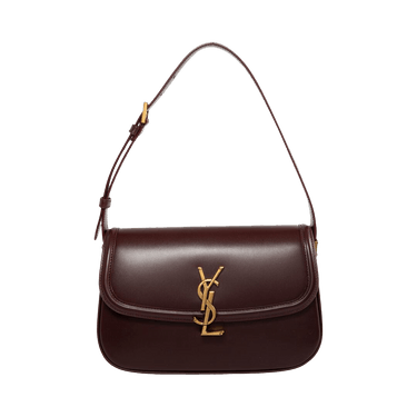 Saint Laurent Solferino Medium Leather Shoulder Bag 'Hot Wine'