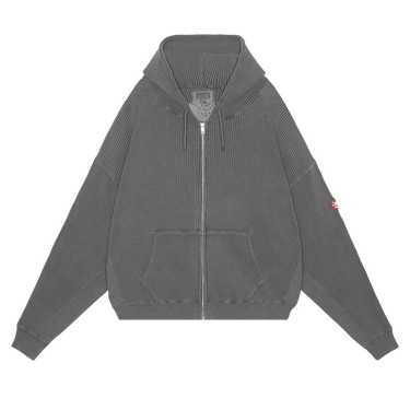 Buy Cav Empt Overdye Wide Rib Cut Zip Hoodie 'Charcoal