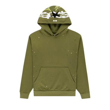 Buy Sp5der Heavy Web Hoodie 'Olive' - ST007SS25OLI | GOAT SA