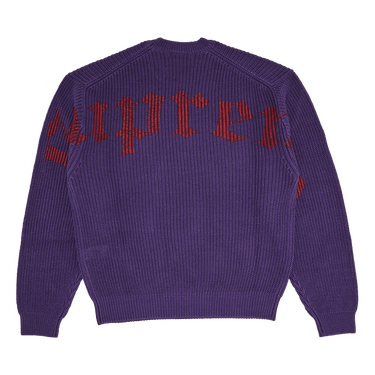Buy Supreme Old English Printed Sweater 'Purple' - SS25SK38