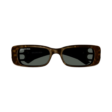 Balenciaga Rectangular Sunglasses 'Havana/Gold'