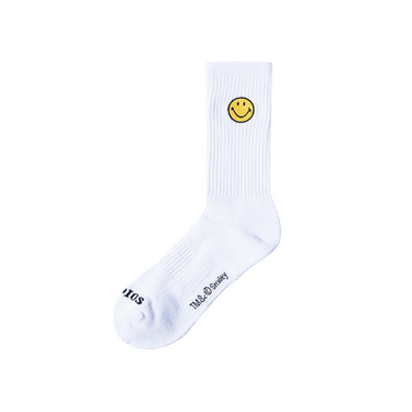 Market Smiley Badge Socks 'White'