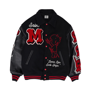 フェルト製セーラー服マスコット　ビンテージドール　マウス　アメリカ　USA Buy SAINT Mxxxxxx Devil Varsity Jacket 'Red' - 09962 10006SMDVJR