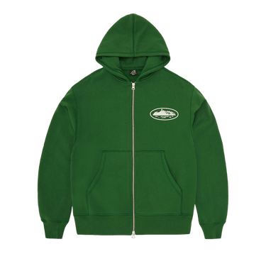 Corteiz Island Puff Print Zip Hoodie 'Green'
