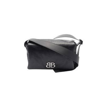 Balenciaga Monaco Flap Messenger Bag 'Black'