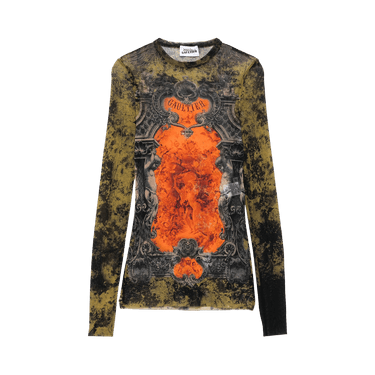 Buy Jean Paul Gaultier Médaillon Long-Sleeve Top 'Black/Khaki