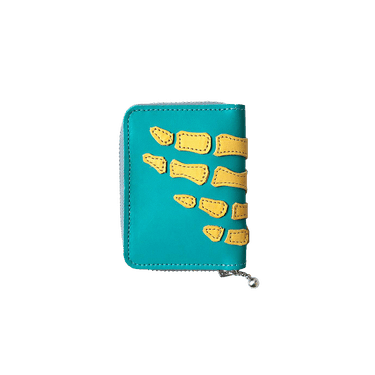 Buy Kapital Thumbs-Up Bone Hand Zip Mini Wallet 'Blue' - EK 1401XG