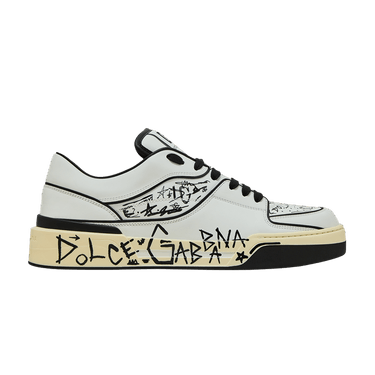 Buy Dolce & Gabbana New Roma Low 'Allover Graffiti - White