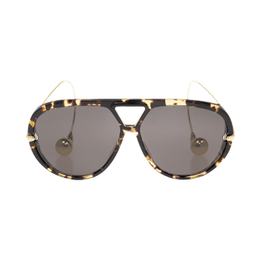 Bottega Veneta Aviator Sunglasses 'Havana/Gold/Grey'