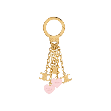 Buy CELINE Triomphe Heart Chain Charm 'Light Pink' - 49J697GGP