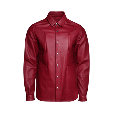 Rick Owens Fogpocket Leather Jacket 'Fuschia'