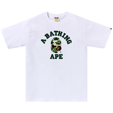 BAPE ABC Camo College Tee 'White/Green'