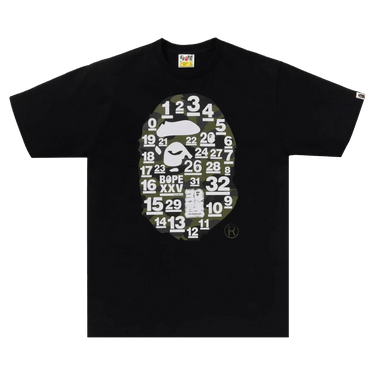 BAPE A Bathing Ape 32nd Anniversary 1st Camo Big Ape Head Tee 'Black/Green'