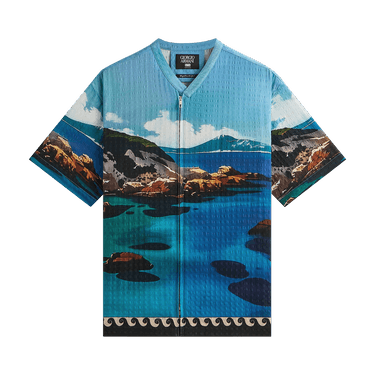 Kith x Giorgio Armani Sardinia Short Sleeve Zip Shirt 'Multi'