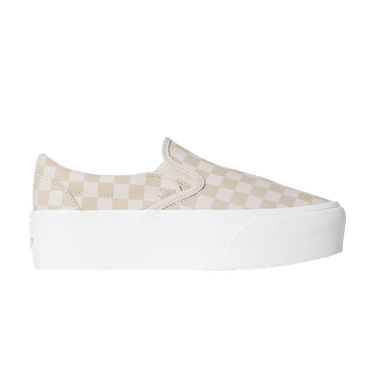 Vans Classic Slip-On Platform 'Checkerboard - Mushroom Brown'