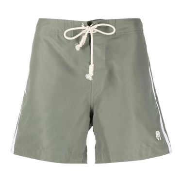 Palm Angels Monogram Swimshort 'Mlitary/White'