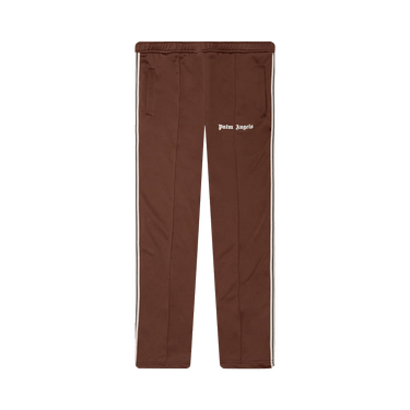 Palm Angels Thin Waist Slim Track Pants 'Brown/Off White'