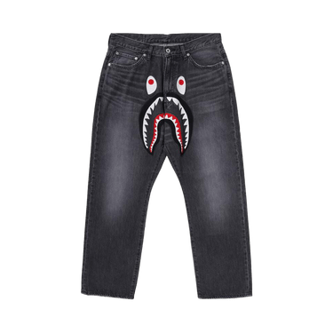 BAPE Shark Loose Fit Denim Pants 'Black'