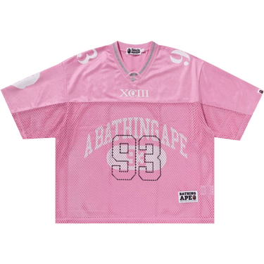 Buy BAPE Line Camo Multi Logo Relaxed Fit Football Jersey 'Pink
