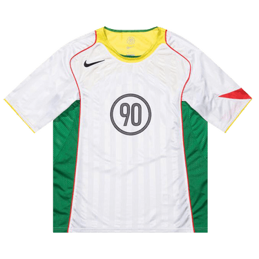 Nike T90 Dri-Fit Soccer Jersey 'White/Opti Yellow/Light Crimson/Black'